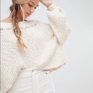 Free People Chunky Off Shoulder Sweater